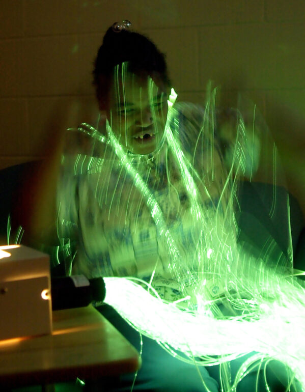 Fiber Optics Help Mentally Challenged Relax and Focus