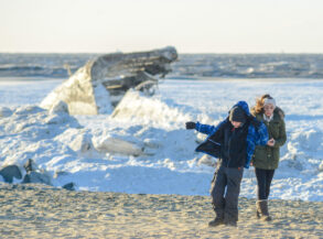 Frozen Delaware Bay in Cape May