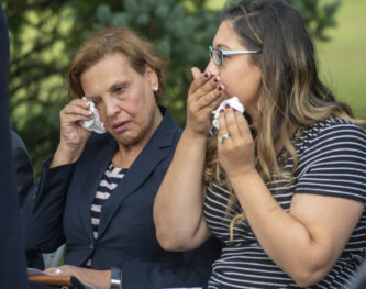 Judi Reiss who lost her son on 911, helped Bucks County build this memorial to the 18 people it lost in the terror attacks of 2001