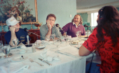 WMMR's Pierre Robert, Steven Stills, Graham Nash and David Crosby
